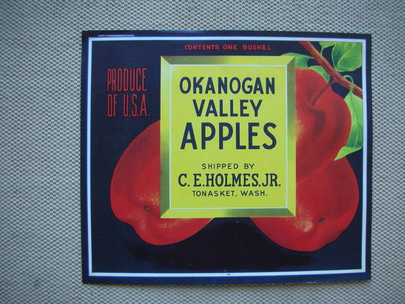 Holmes Stock label Fruit Crate Label