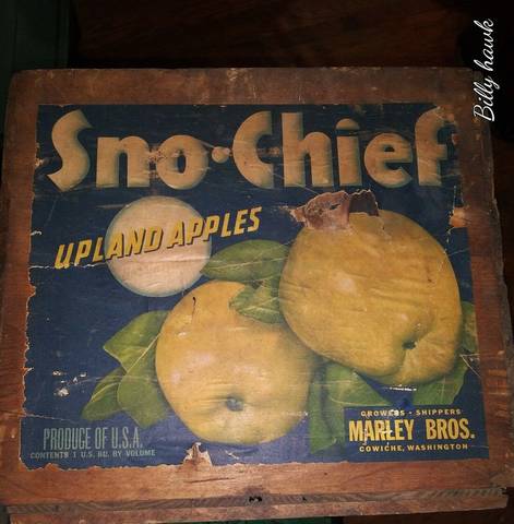 Sno-Chief Marley Bros Fruit Crate Label