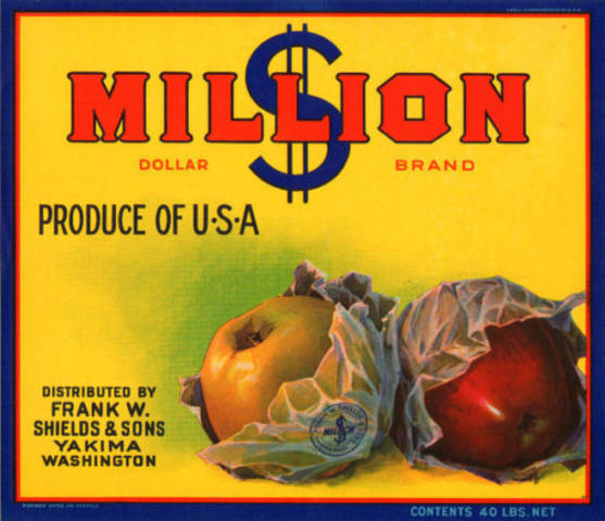 Million Fruit Crate Label