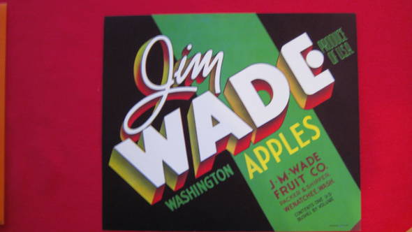 Jim Wade Fruit Crate Label