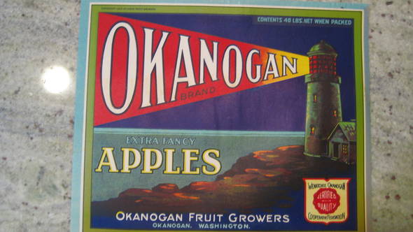 Wenoka Okanogan Fruit Crate Label