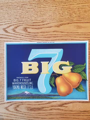Big 7 Fruit Crate Label
