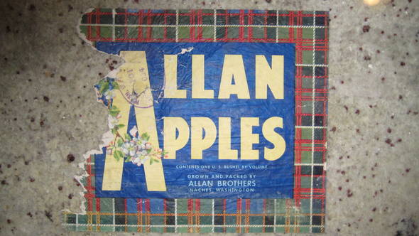 Allan Apples Fruit Crate Label