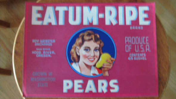 Eatum Ripe Fruit Crate Label