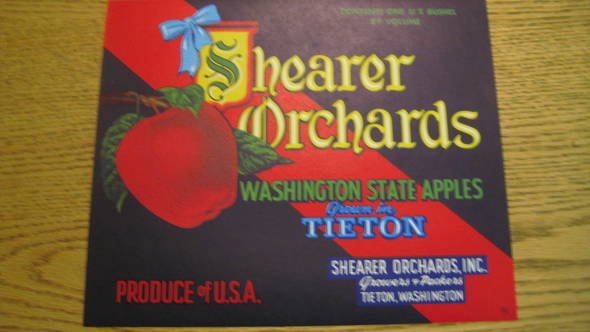 Shearer Orchards Fruit Crate Label