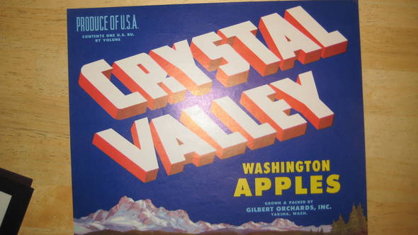 Crystal Valley Fruit Crate Label