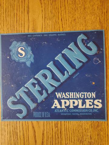 Sterling Atlantic No Litho Fruit Crate Label