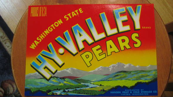 Hy Valley Fruit Crate Label