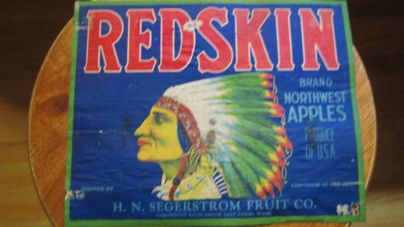 Redskin Fruit Crate Label
