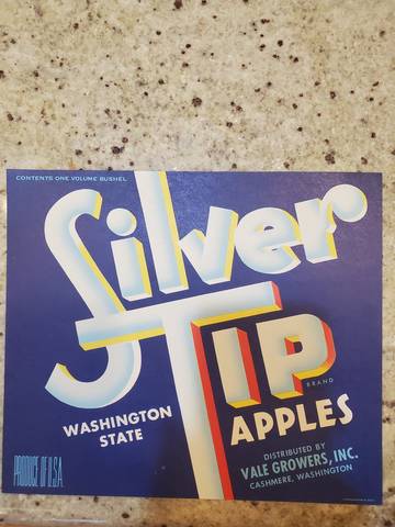 Silver Tip Fruit Crate Label