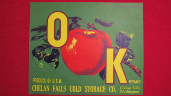 O K Fruit Crate Label