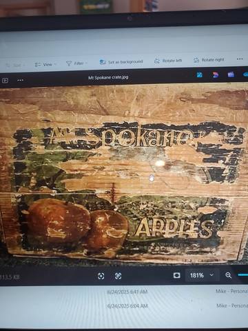 Mt. Spokane Fruit Crate Label