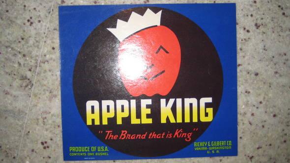 Apple King Fruit Crate Label