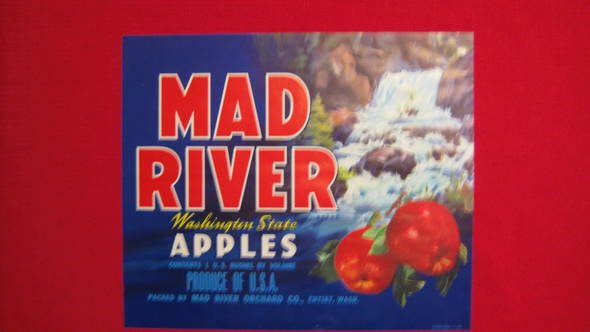 Mad River Fruit Crate Label