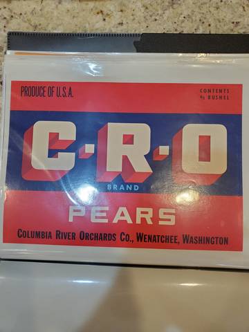 CRO Fruit Crate Label