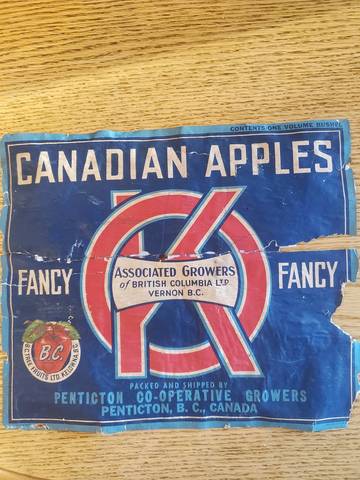 Canadian Apples Fruit Crate Label