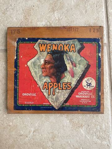Wenoka Oroville Older Doc Fruit Crate Label