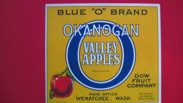Blue O Fruit Crate Label
