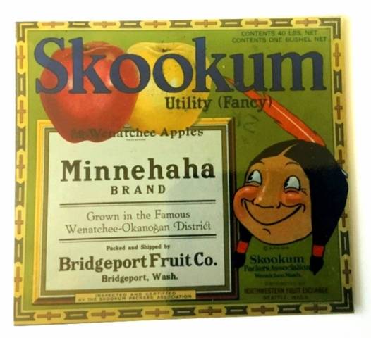 Skookum Minnehaha Fruit Crate Label