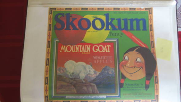 Skookum Mountain Goat Fruit Crate Label