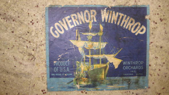 Governor Winthrop  Fruit Crate Label