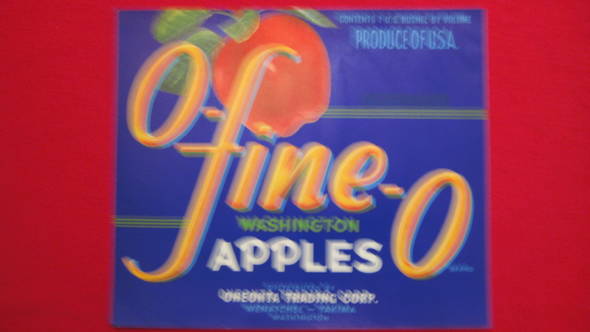 O-Fine-O Fruit Crate Label