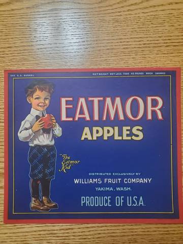 Eatmor Ridgeway LR Produce Fruit Crate Label