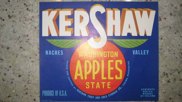 Kershaw Fruit Crate Label