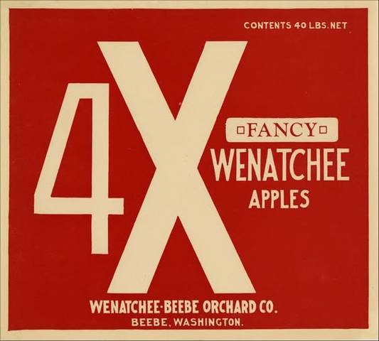 Beebe Red Old Fruit Crate Label