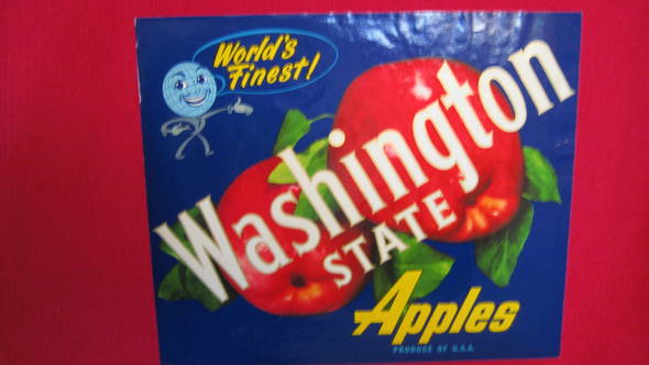 Washington State Fruit Crate Label