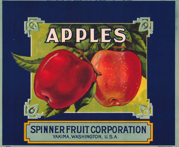 Spinner Stock Fruit Crate Label