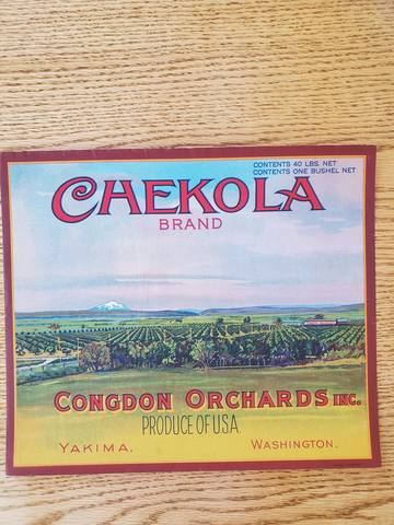 Chekola Produce Of USA Fruit Crate Label