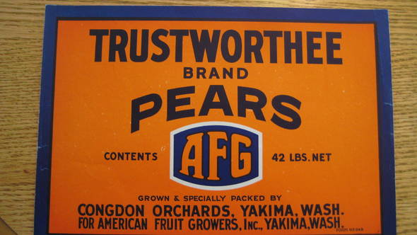Trustworthee Fruit Crate Label