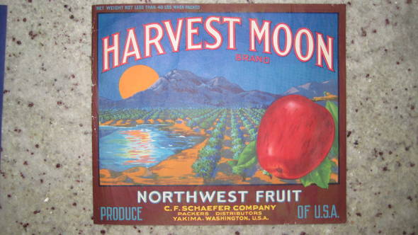 Harvest Moon Fruit Crate Label