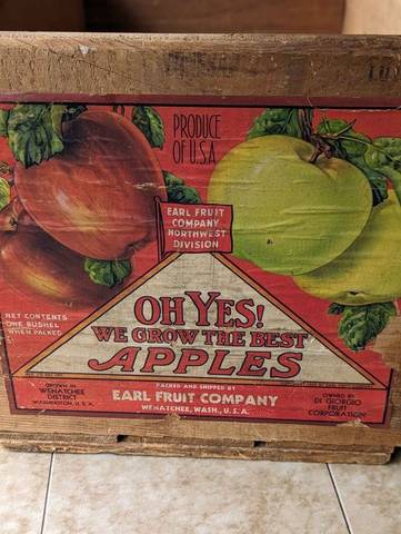 Oh Yes Red Wenatchee Fruit Crate Label