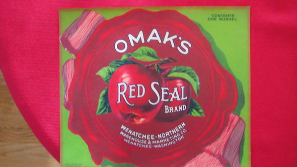Red Seal Fruit Crate Label