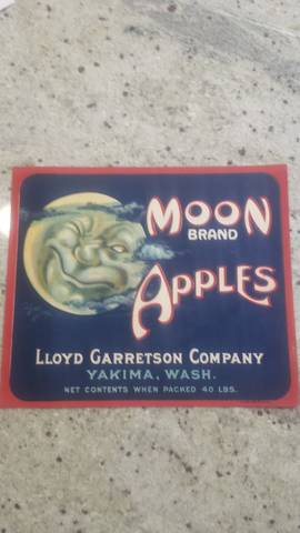 Moon oldest fcy Fruit Crate Label