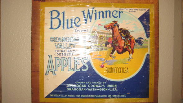 Blue Winner Fruit Crate Label
