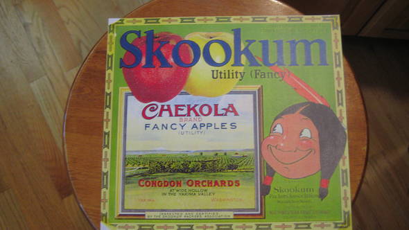 Skookum Chekola 2 weights Fruit Crate Label