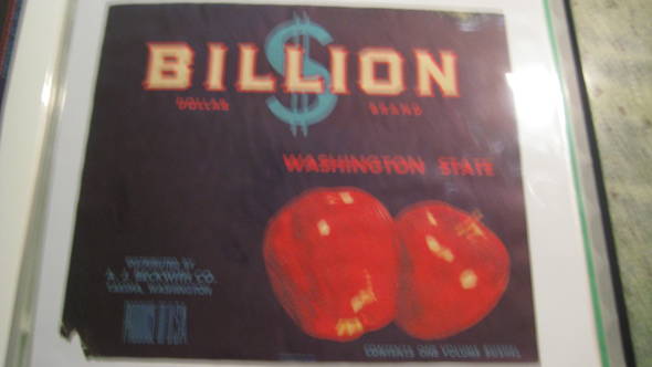 Billion A.J.Beckwith Fruit Crate Label