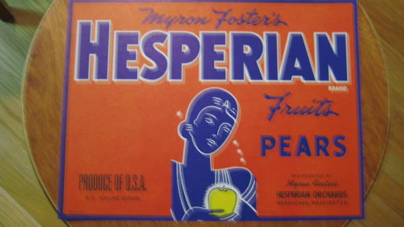 Hesperian Fruit Crate Label