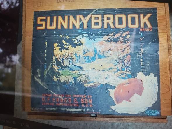Sunnybrook Fruit Crate Label