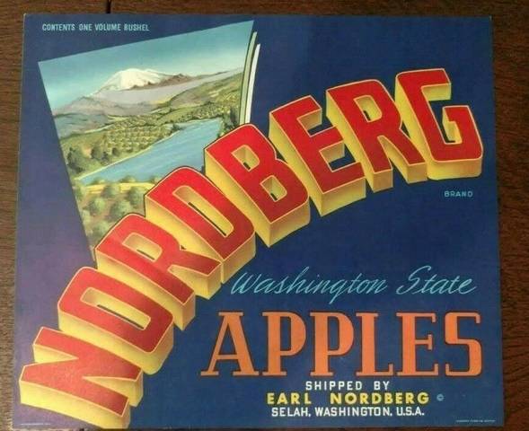 Nordberg Fruit Crate Label