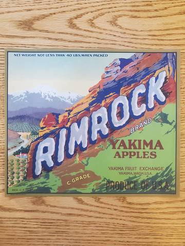 Rimrock Yakima Fruit Exchange Fruit Crate Label