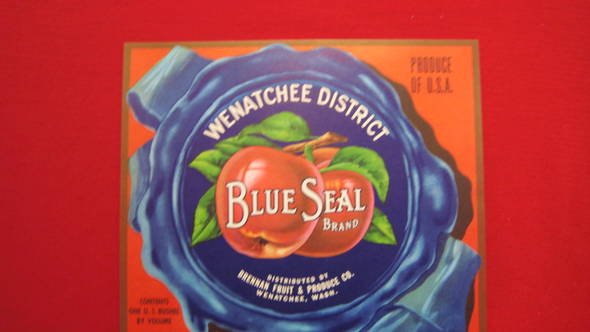 Blue Seal Wenatchee District Fruit Crate Label