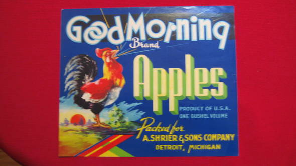 Good Morning Fruit Crate Label