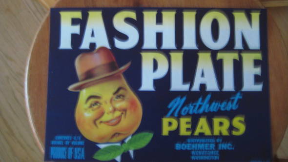 Fashion Plate Fruit Crate Label