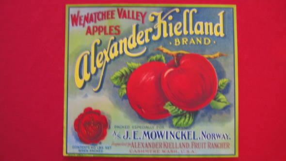 Kielland Fruit Crate Label