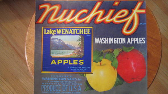 Nuchief Lake Wenatchee Fruit Crate Label