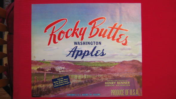 Rocky Buttes Fruit Crate Label